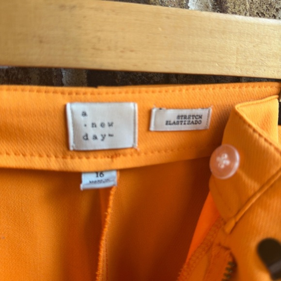 a new day Women's High Waist Orange Shorts - Picture 3 of 7